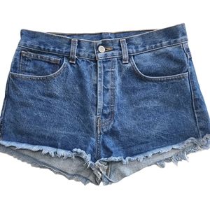 California John Galt Cut Off Button Fly Hi Rise Jean Shorts Sz M